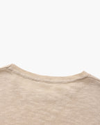Men's Linen-Cotton Crew Neck Sweater with Lightweight Knit