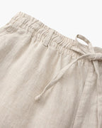 Men's Linen Shorts with Elasticated Drawstring Waist