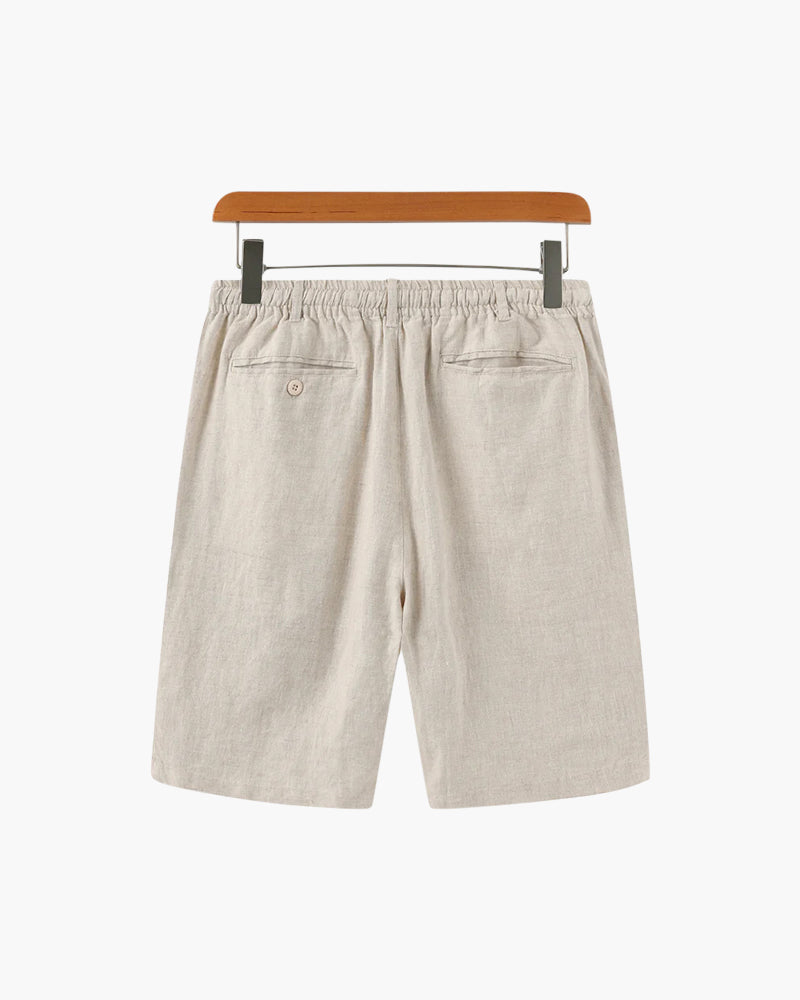 Men's Linen Shorts with Elasticated Drawstring Waist