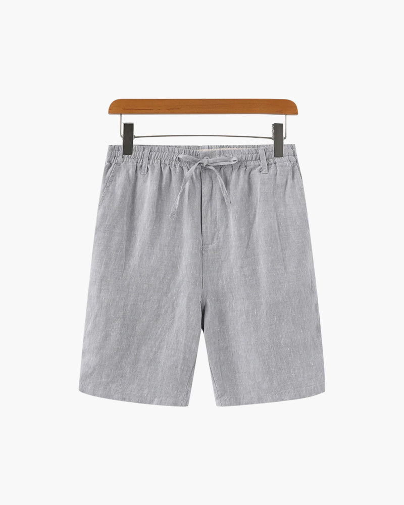 Men's Linen Shorts with Elasticated Drawstring Waist