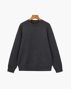 Men's Modal Blend Crew Neck Sweatshirt with Ribbed Trims - Gray