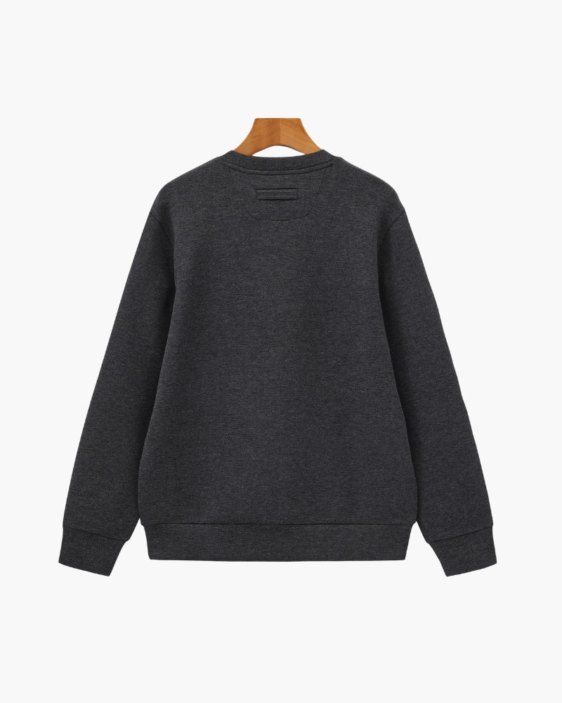 Men's Modal Blend Crew Neck Sweatshirt with Ribbed Trims