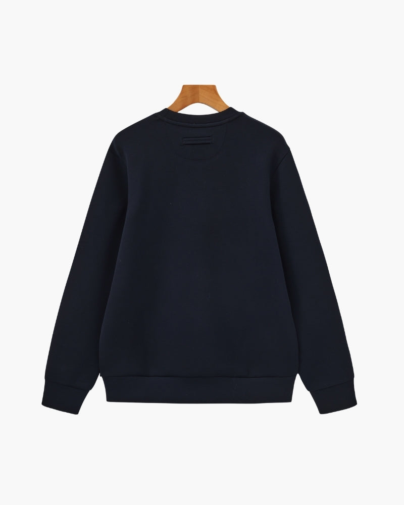 Men's Modal Blend Crew Neck Sweatshirt with Ribbed Trims