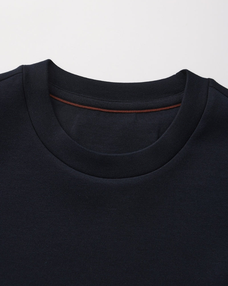 Men's Modal Blend Crew Neck Sweatshirt with Ribbed Trims