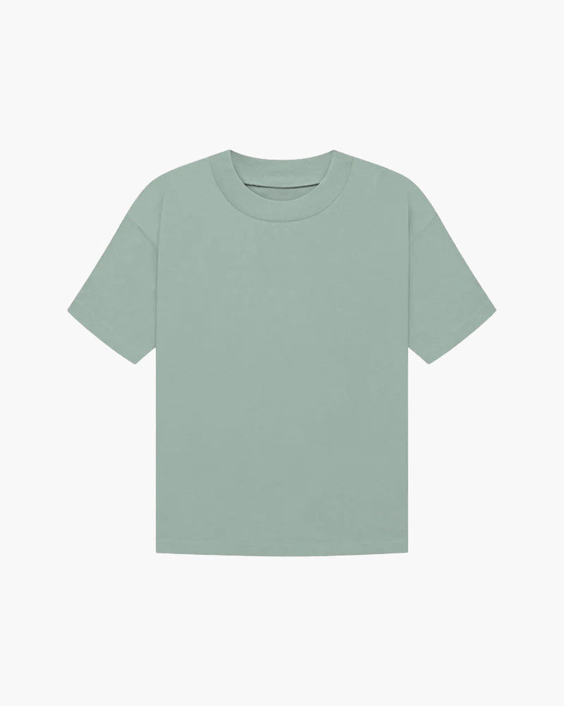 Men's Plain Crew Neck T-Shirt with Regular Fit - Green