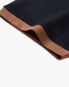 Men's Polo Shirt with Contrast Collar and Clean Placket