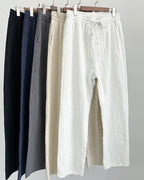 Men's Relaxed Lounge Trousers with Elastic Waist and Drawstring