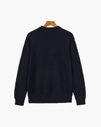 Men's Rib Knit Crew Neck Sweater in Wool Blend