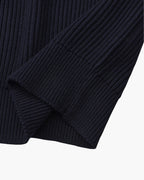 Men's Rib Knit Crew Neck Sweater in Wool Blend