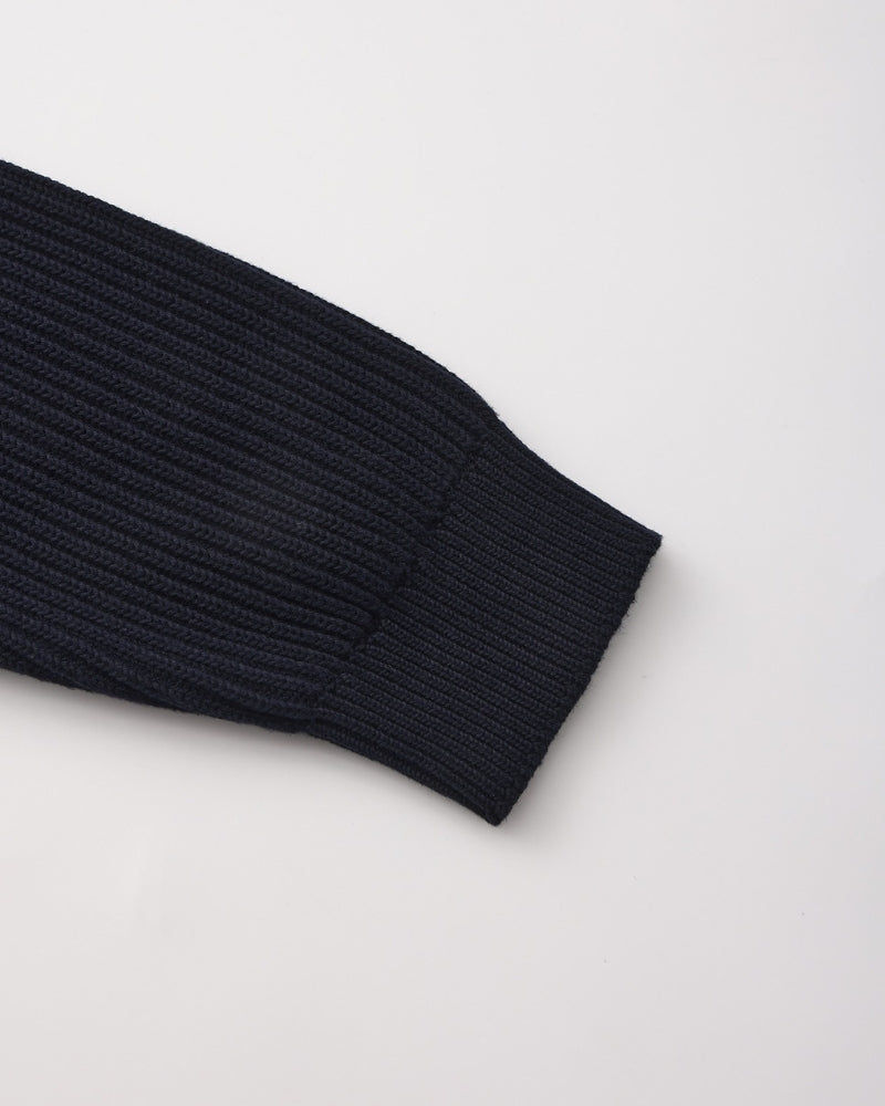 Men's Rib Knit Crew Neck Sweater in Wool Blend