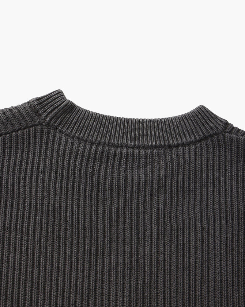 Men's Rib Knit Crew Neck Sweater in Wool Blend