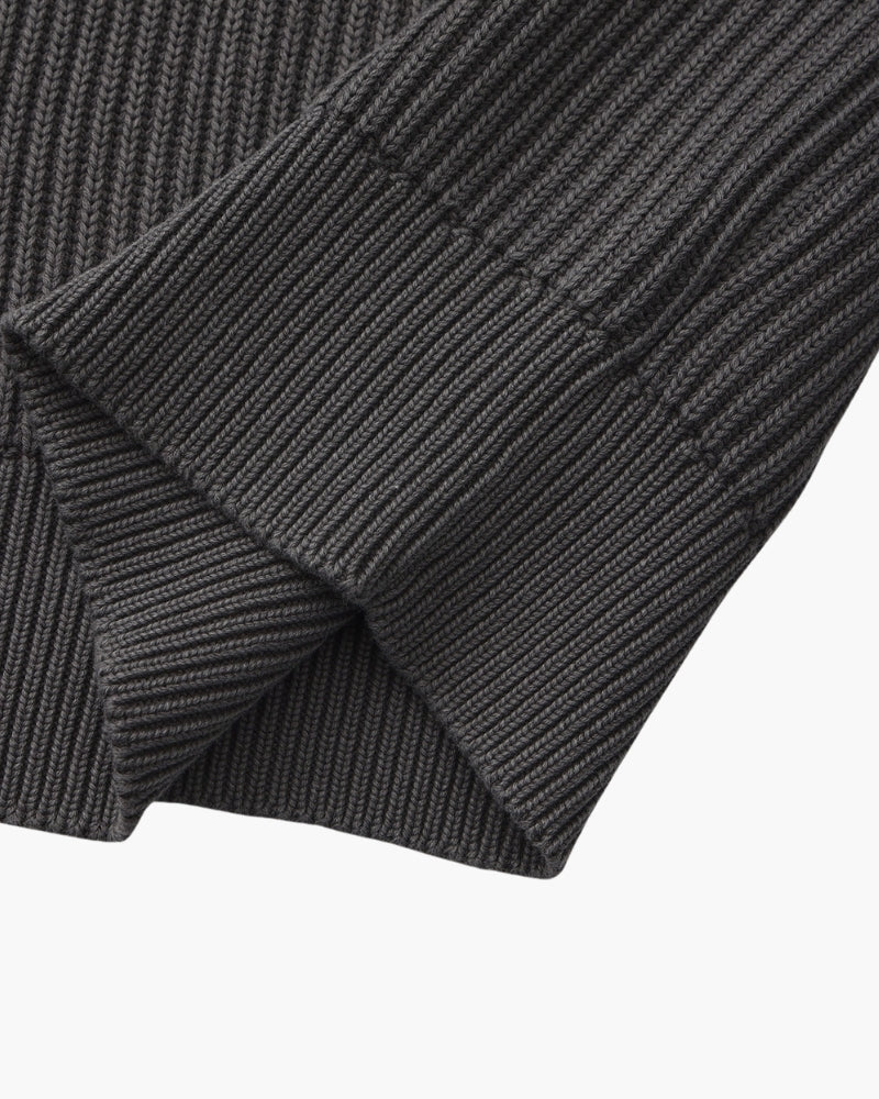 Men's Rib Knit Crew Neck Sweater in Wool Blend