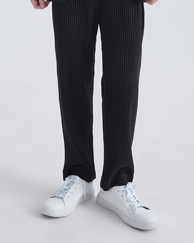 Men's Ribbed Cotton Trousers with Relaxed Baggy Fit