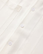 Men's Ribbed Long Sleeve Shirt with Spread Collar and Chest Pockets