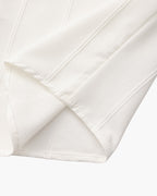 Men's Ribbed Long Sleeve Shirt with Spread Collar and Chest Pockets