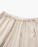 Men's Slim Fit Linen Trousers with Drawstring Waist