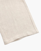 Men's Slim Fit Linen Trousers with Drawstring Waist