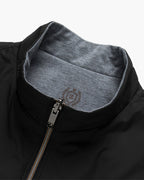 Men's Slim Fleece-Lined Vest with Stand Collar and Zip Front