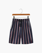 Men's Striped Swim Briefs with Drawstring Waistband - Black