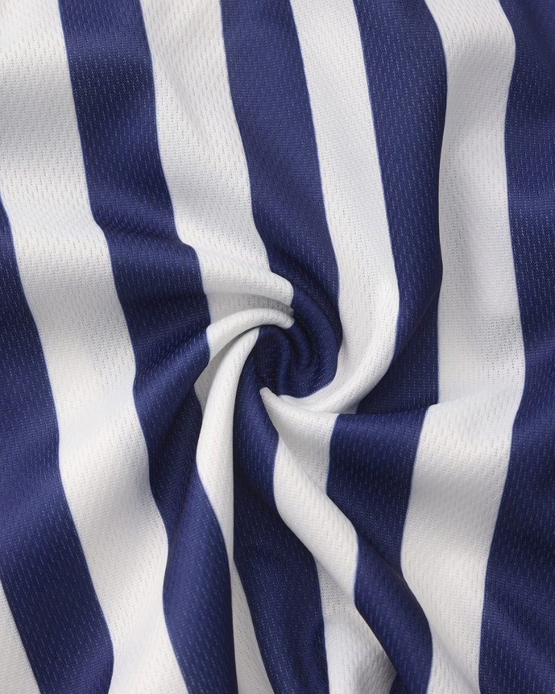 Men's Striped Swim Briefs with Drawstring Waistband