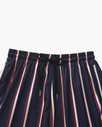 Men's Striped Swim Briefs with Drawstring Waistband