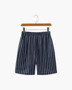 Men's Striped Swim Briefs with Drawstring Waistband