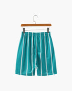 Men's Striped Swim Briefs with Drawstring Waistband