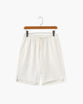Men's Tailored Court Shorts with Above-Knee Fit and Side Pockets - White