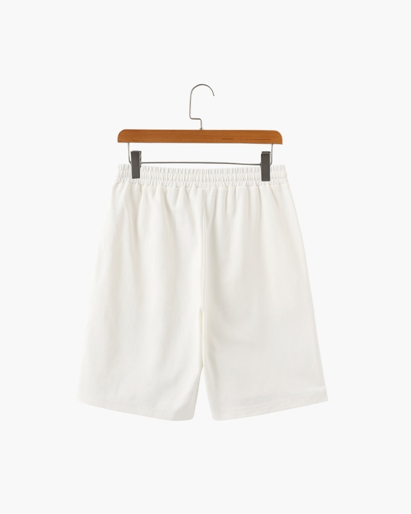 Men's Tailored Court Shorts with Above-Knee Fit and Side Pockets