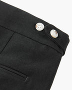 Men's Tailored Shorts with Side Buckle Adjusters and Pleats