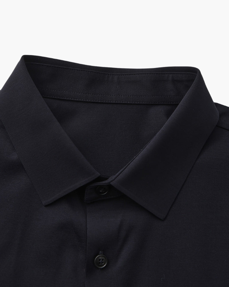 Men's Tailored Stretch Cotton Shirt with Spread Collar
