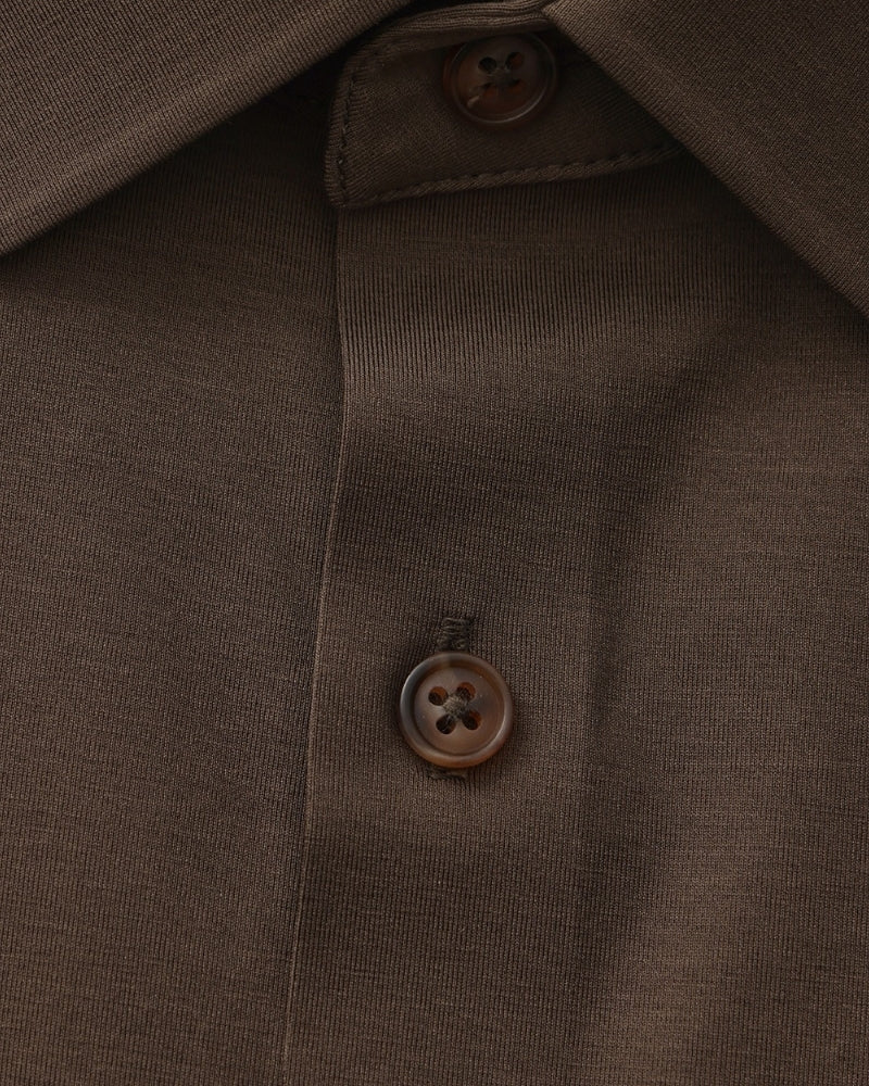 Men's Tailored Stretch Cotton Shirt with Spread Collar
