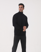 Men's Tailored Turtleneck Sweater in Viscose Blend