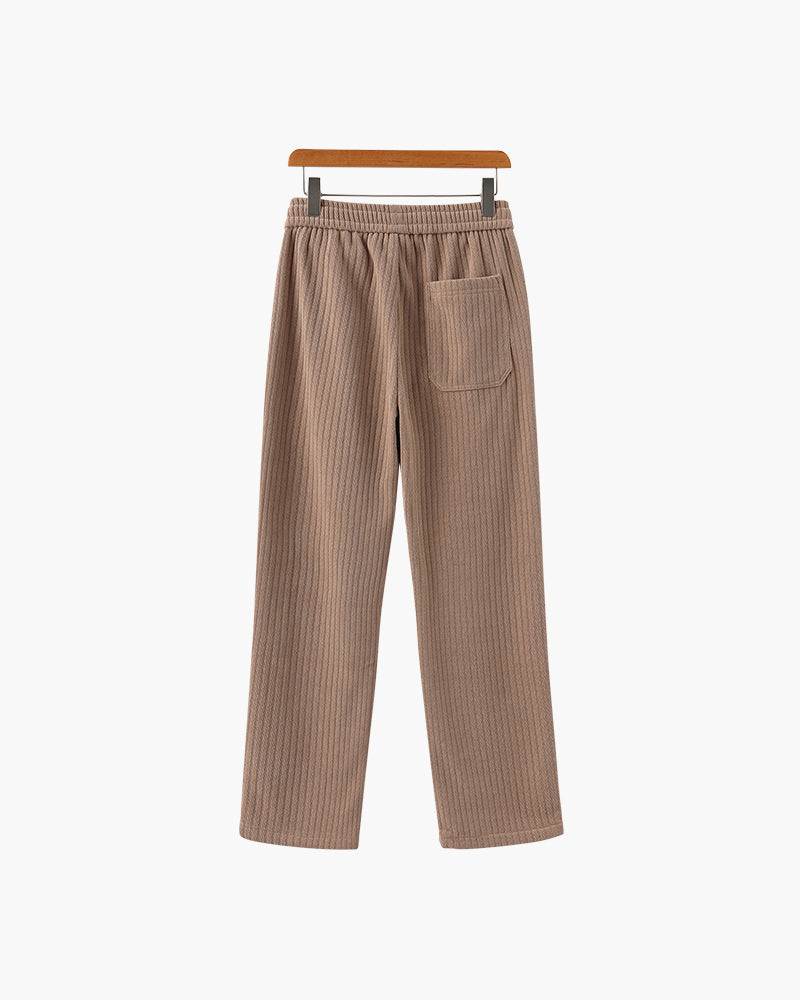 Men's Velvet Corduroy Trousers with Drawstring Waist