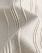 Men's Vertical Rib Knit Polo with Zip-Up Collar