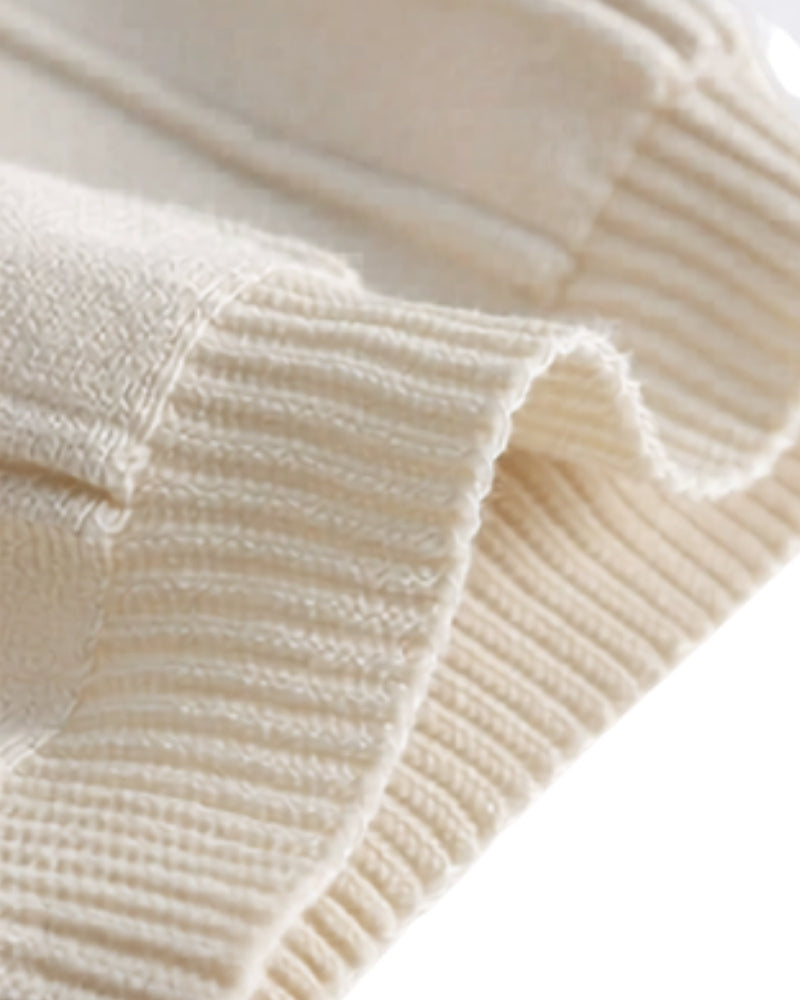 Men's Vertical Rib Knit Polo with Zip-Up Collar