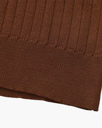 Men's Vertical Ribbed Knit Polo with Relaxed Fit