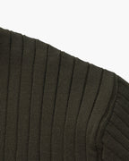 Men's Vertical Ribbed Knit Polo with Relaxed Fit