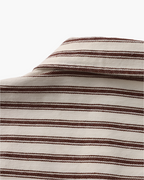 Men's Vertical Stripe Long Sleeve Shirt with Structured Collar