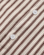 Men's Vertical Stripe Long Sleeve Shirt with Structured Collar