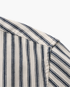 Men's Vertical Stripe Long Sleeve Shirt with Structured Collar