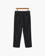 Men's Wide Fit Trousers with Pleats and Elasticated Back Waist