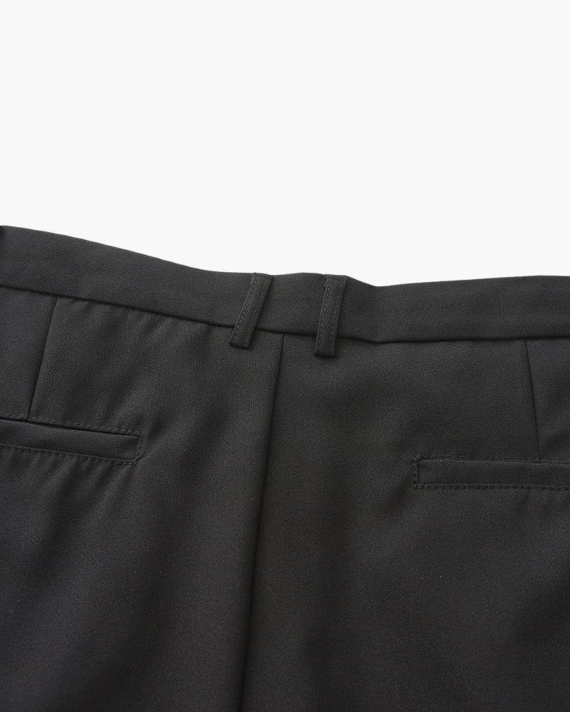 Men's Wide Fit Trousers with Pleats and Elasticated Back Waist
