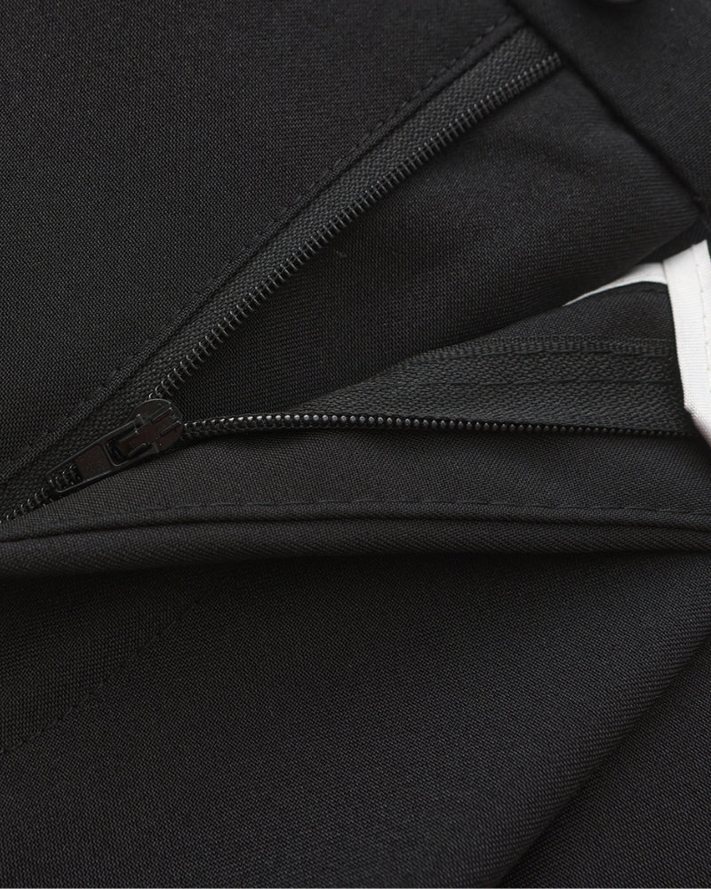 Men's Wide Fit Trousers with Pleats and Elasticated Back Waist