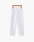 Men's Wide Fit Trousers with Pleats and Elasticated Back Waist