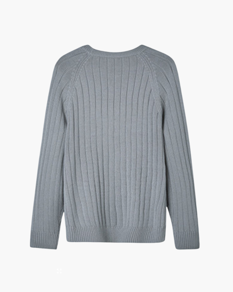 Men's Wool Crew Neck Sweater with Clean Lines