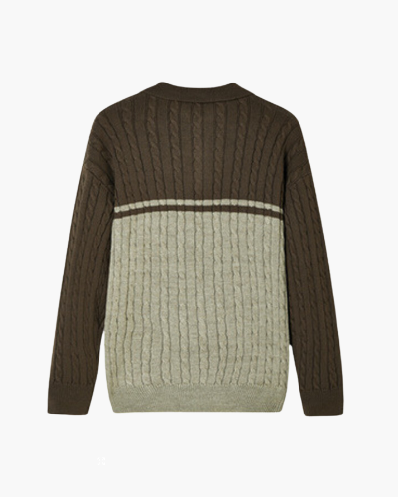Men's Wool Zip-Up Knit Jacket with Tailored Fit