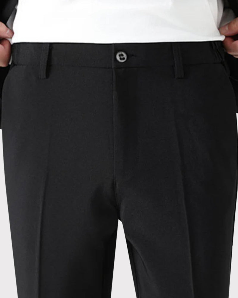 Men's Zip Jacket and Straight Trousers Two-Piece Set