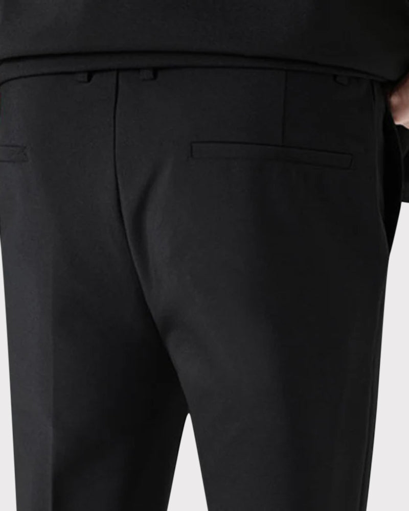 Men's Zip Jacket and Straight Trousers Two-Piece Set