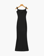 One-Shoulder Bodycon Maxi Dress with Asymmetric Neckline